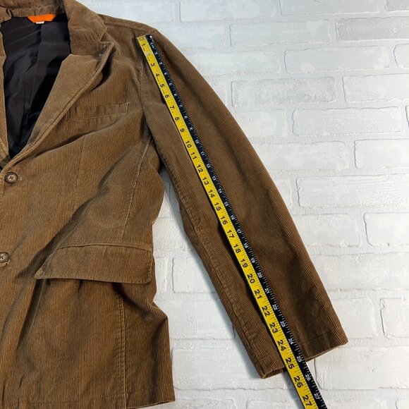Boden Corduroy Blazer Jacket Sport Coat Mens 40R Tan Cotton Two Button Preppy - Picture 3 of 16